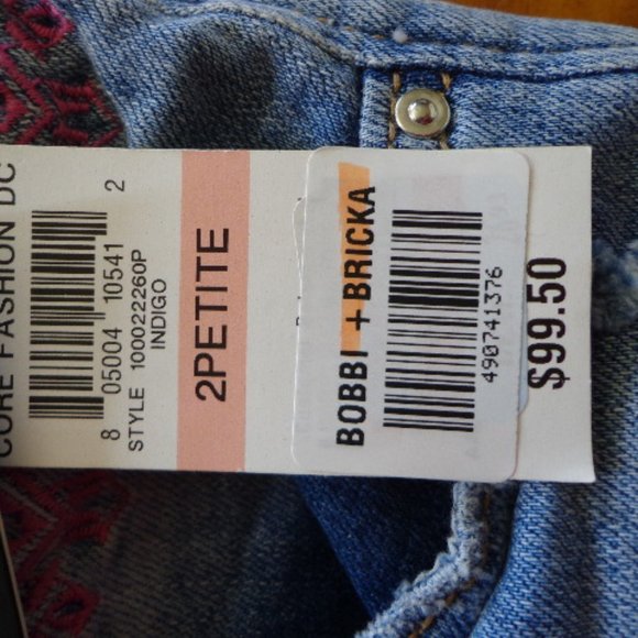 NWT inc Denim SKINNY LEG Crop Blue Jeans Roses - Picture 13 of 16